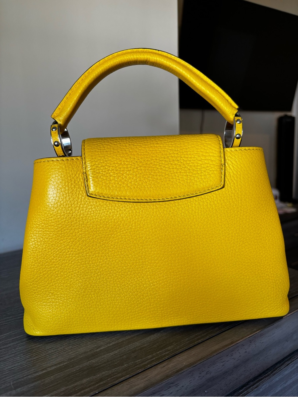 Louis Vuitton Bright Yellow Capucines Top Handle Satchel - Picture 14 of 16